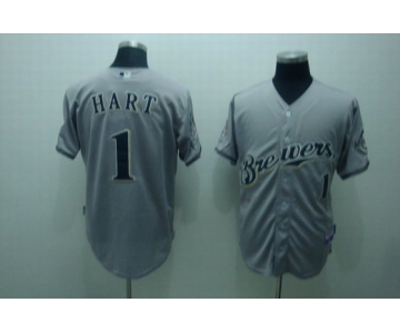 mlb Milwaukee Brewers #1 hart grey