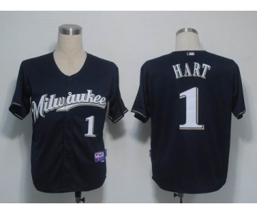 mlb jerseys milwaukee brewers #1 hart dk blue(cool base)(M)