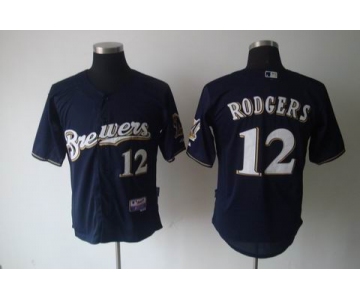 mlb jerseys milwaukee brewers #12 rodgers blue