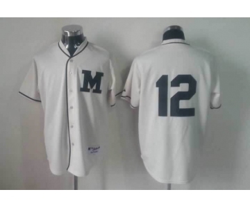 mlb jerseys milwaukee brewers #12 white[M]