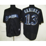 mlb jerseys milwaukee brewers #13 greinke black fashion