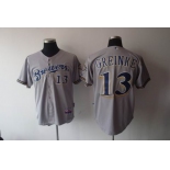 mlb jerseys milwaukee brewers #13 greinke gery(cool base)