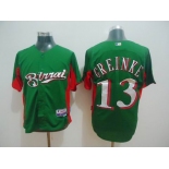 mlb jerseys milwaukee brewers #13 greinke green