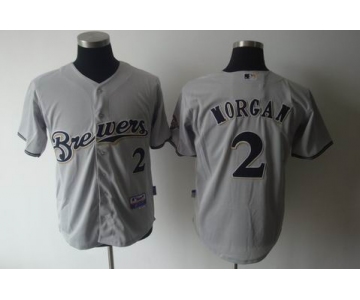 mlb jerseys milwaukee brewers #2 morgan grey[2011]