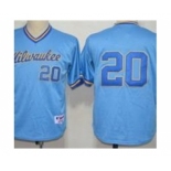 mlb jerseys milwaukee brewers #20 locroy lt.blue