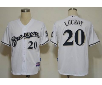 mlb jerseys milwaukee brewers #20 locroy white cool base