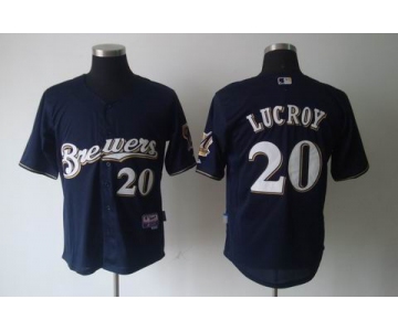 mlb jerseys milwaukee brewers #20 lucroy blue