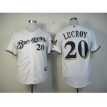 mlb jerseys milwaukee brewers #20 lucroy white