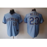 mlb jerseys milwaukee brewers #23 weeks blue