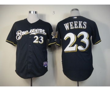 mlb jerseys milwaukee brewers #23 weeks blue