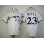 mlb jerseys milwaukee brewers #23 weeks white