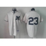 mlb jerseys milwaukee brewers #23 white[M]