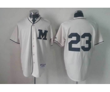 mlb jerseys milwaukee brewers #23 white[M]