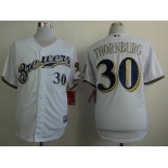 mlb jerseys milwaukee brewers #30 thornburg white