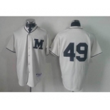 mlb jerseys milwaukee brewers #49 white[M]