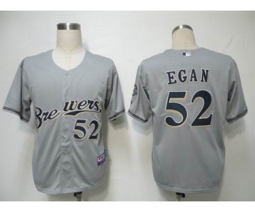 mlb jerseys milwaukee brewers #52 egan grey(cool base)