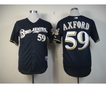 mlb jerseys milwaukee brewers #59 axford blue