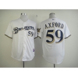 mlb jerseys milwaukee brewers #59 axford white