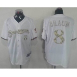 mlb jerseys milwaukee brewers #8 ryan braun white[number camo]