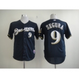 mlb jerseys milwaukee brewers #9 segura blue