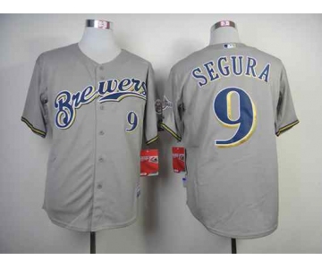 mlb jerseys milwaukee brewers #9 segura grey