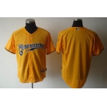 mlb jerseys milwaukee brewers blank yellow