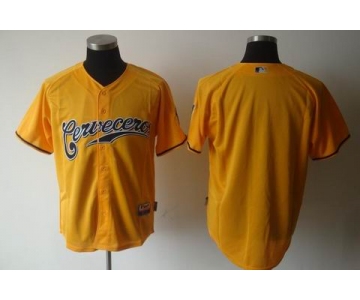 mlb jerseys milwaukee brewers blank yellow