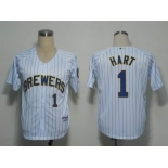 mlb milwaukee brewers #1 har white[blue strip]