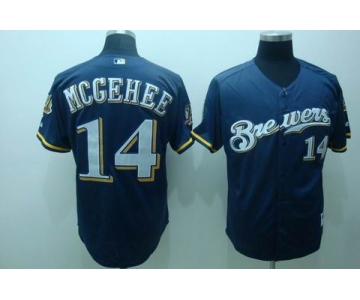 mlb milwaukee brewers #14 mcgehee blue (40th )