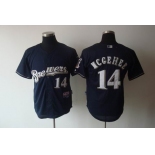 mlb milwaukee brewers #14 mcgehee dk blue(cool base)