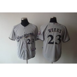 mlb milwaukee brewers #23 weeks grey(cool base)