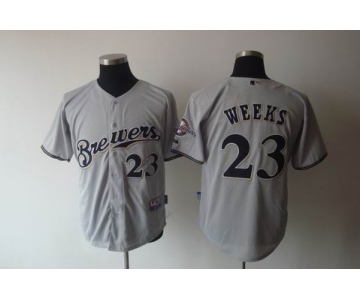 mlb milwaukee brewers #23 weeks grey(cool base)