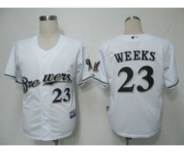 mlb milwaukee brewers #23 weeks white(cool base)[2011]