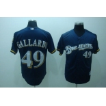 mlb milwaukee brewers #49 gallardo blue