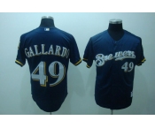 mlb milwaukee brewers #49 gallardo blue