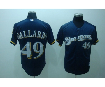 mlb milwaukee brewers #49 gallardo blue