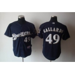 mlb milwaukee brewers #49 gallardo blue(cool base)