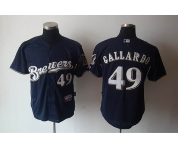 mlb milwaukee brewers #49 gallardo blue(cool base)