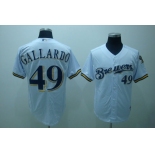 mlb milwaukee brewers #49 gallardo white