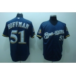 mlb milwaukee brewers #51 hoffman blue[40th patch]