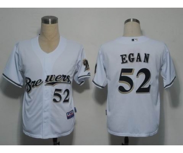 mlb milwaukee brewers #52 egan white(cool base)