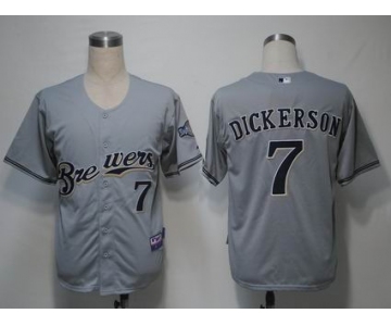 mlb milwaukee brewers #7 dickerson grey(cool base)[dickerson]