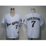 mlb milwaukee brewers #7 dickerson white(cool base)[