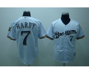 mlb milwaukee brewers #7 hardy white