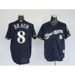 mlb milwaukee brewers #8 braun blue(cool base)