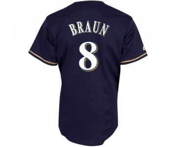 mlb milwaukee brewers #8 braun blue(cool base)