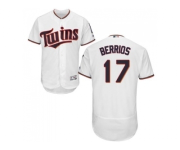 MLB Men Minnesota Twins #17 Jose Berrios White Flexbase Authentic Collection Stitched Baseball Jersey