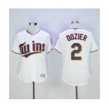 Men Minnesota Twins #2 Brian Dozier Majestic White Flexbase Authentic Collection Player Jersey