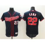 Men Minnesota Twins #22 Miguel Sano Majestic Blue Flexbase Authentic Collection Player Jersey