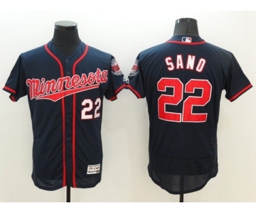 Men Minnesota Twins #22 Miguel Sano Majestic Blue Flexbase Authentic Collection Player Jersey